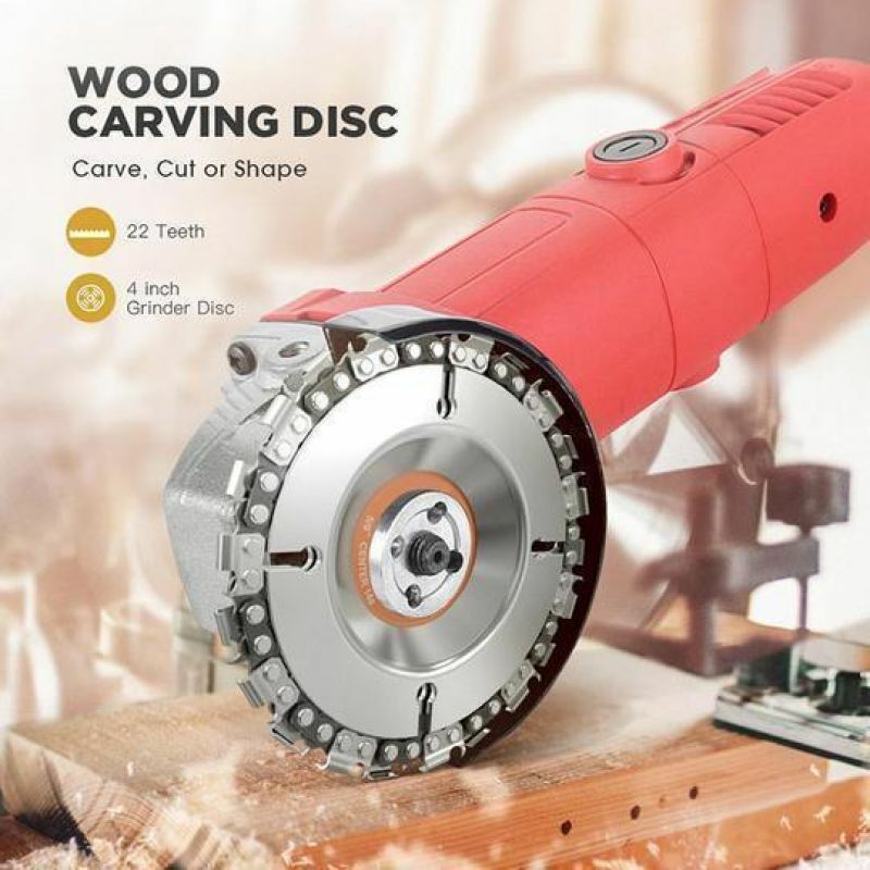 Amoladora de cadena de disco de tallado de madera, herramienta de tallado, amoladora angular para uso
