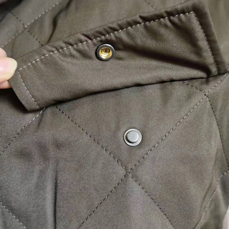 Chaleco de color verde militar para mujer, chaqueta sin mangas con solapa, diseño de Bolso grande a la moda, Tops de calle, 2021