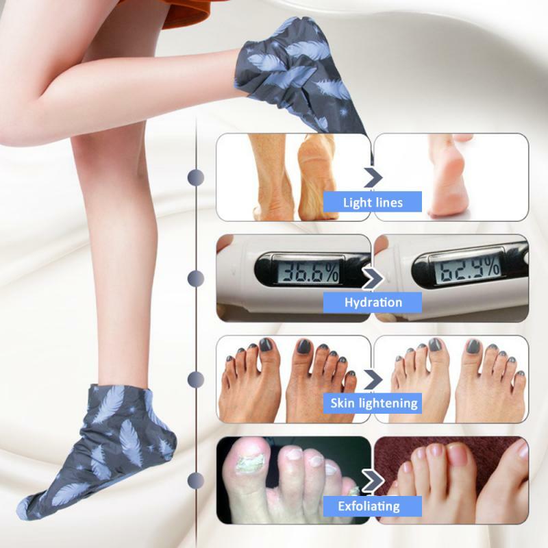 1Pair=2Pcs Volcanic Mud Exfoliating Foot Mask Whitening Anti-Aging Foot Socks Moisturizing Peeling Foot Skin Care Mask TSLM2