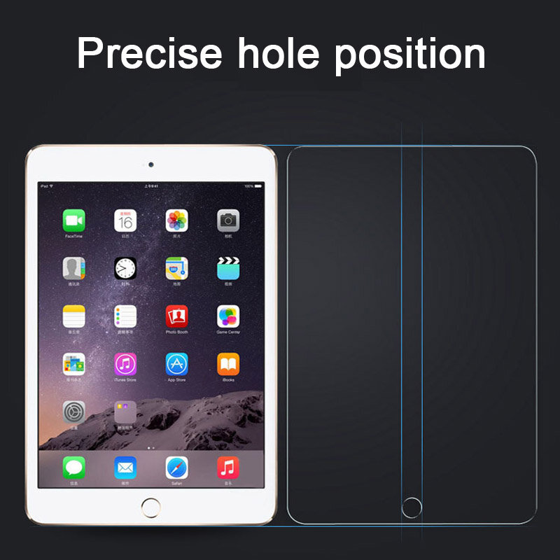 Vidrio templado protector para tableta Apple, protector de pantalla de cobertura completa tipo 9H para iPad 10,2 pulgadas, 2.5D, iPad Pro 11, Air 2, 3, Mini 5, 4, 3 y 2, 2017, 2018 y 2019