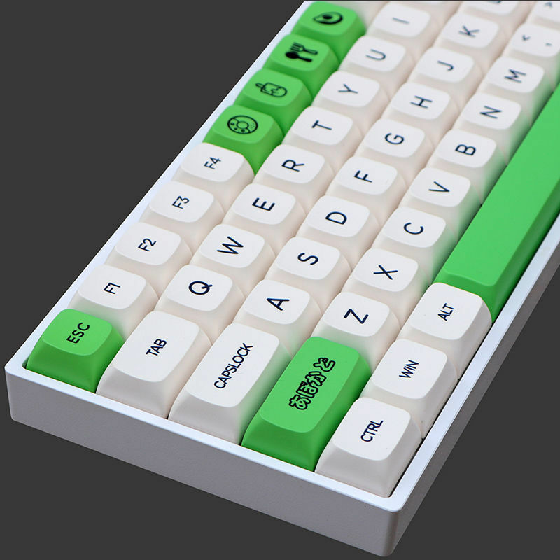 137-chave abacate leite keycaps pbt sublimação xda altamente mecânico teclado keycaps japonês e inglês completo redondo keycaps 61