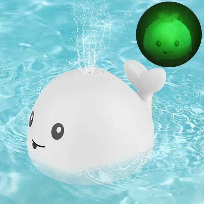 Baby Light Up Bath Tub Toys Whale Water Sprinkler Pool Toys for Toddlers Infants Whale Water Sprinkler Pool Toy