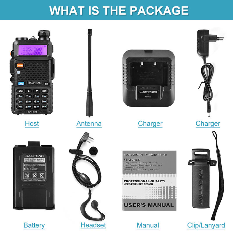 Baofeng – walkie-talkie Original mise à niveau UV-5R, nouvelle Radio bidirectionnelle UHF VHF double bande pour l'extérieur, émetteur-récepteur amateur à longue portée