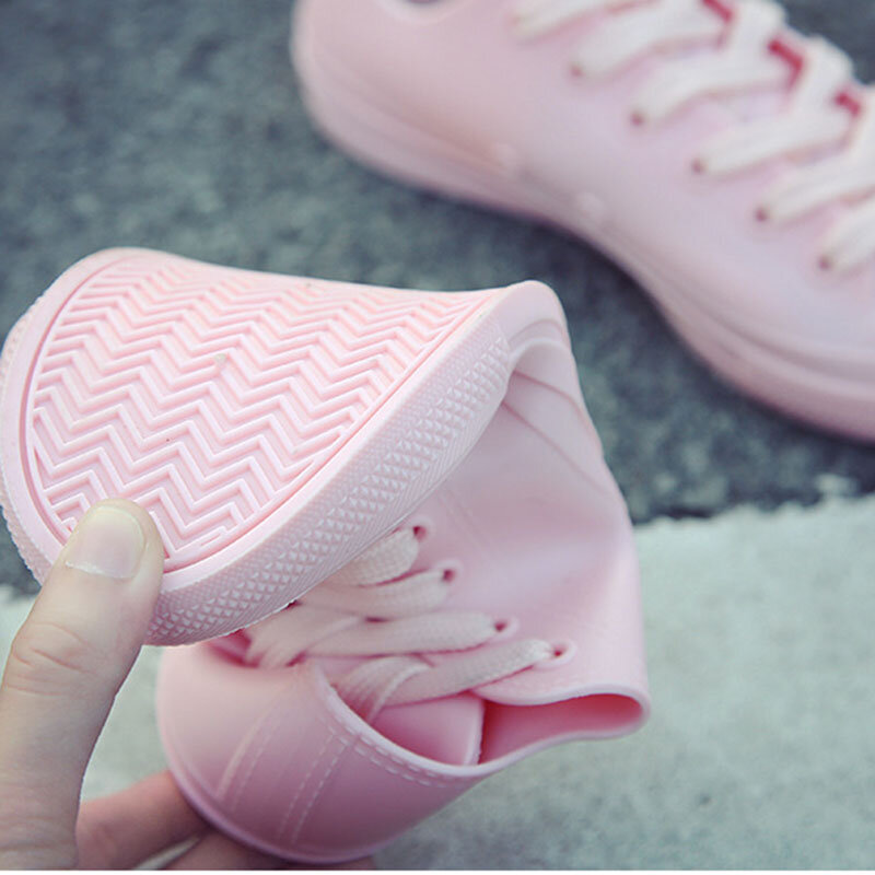 Nieuwe Regen Laarzen Voor Vrouwen Wit Sneakers Schoenen Waterdicht 2022 Lente Zomer Vrouwelijke Casual Schoenen Mujer Rubber Regen Laarzen Maat 40