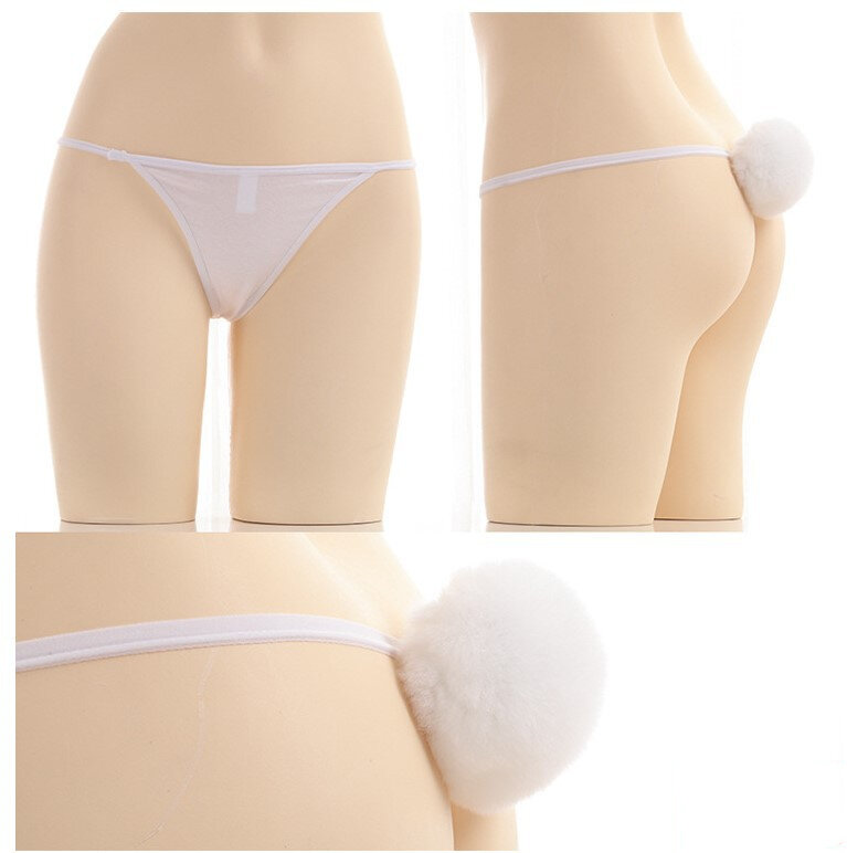 New Sexy Underwear Sexy Foxtail T-pants Furball Panties Foxtail Cosplay Accessories Adult Toys