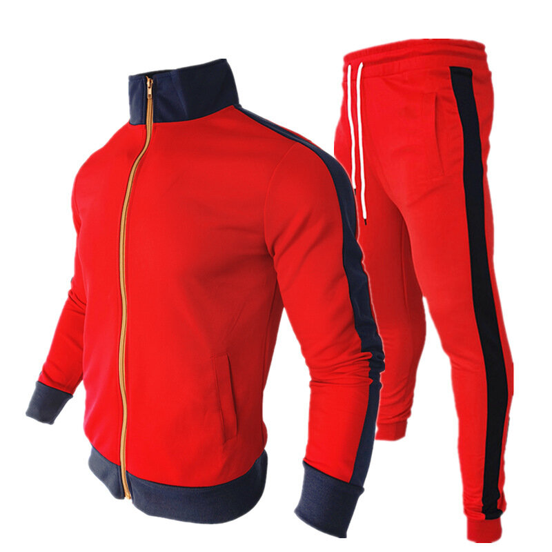 Tuta da uomo sportiva 2021 primavera e autunno jogging plus size maglione dolcevita cardigan pantaloni 2 pezzi abito boss