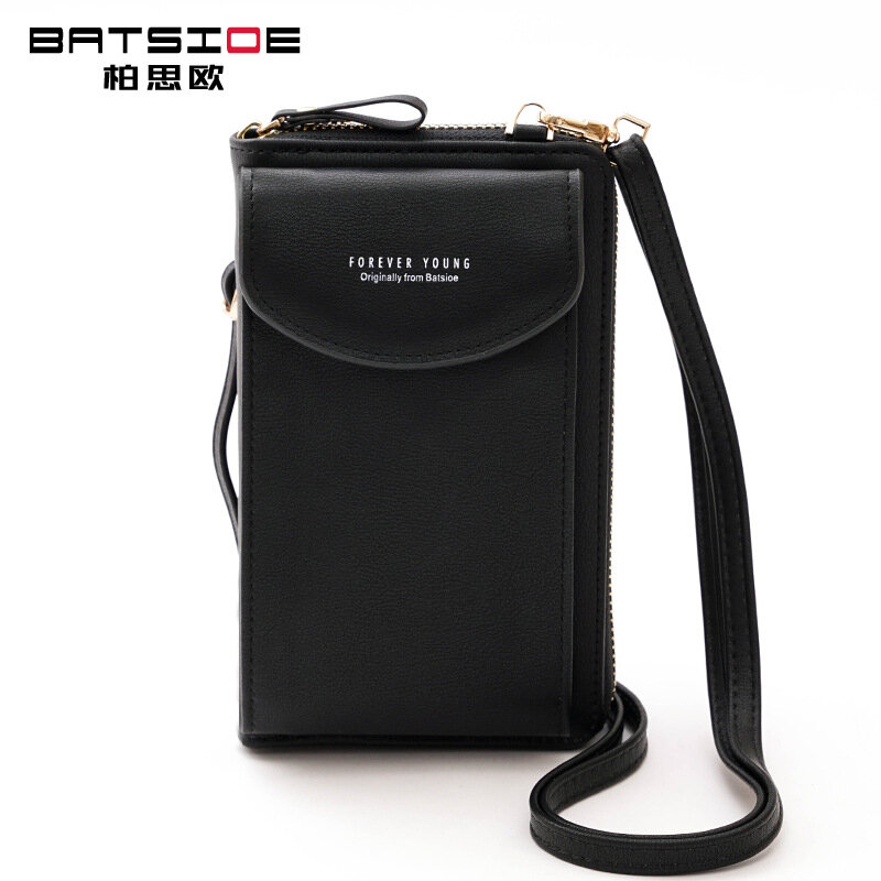 High-quality Forever Young fashion large-capacity mobile phone bag small shoulder messenger zipper long clutch bag lady wallet
