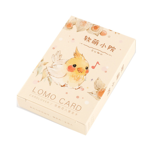 Lomo – carte en papier happy animal 52mm x 80mm (1 paquet = 28 pièces)