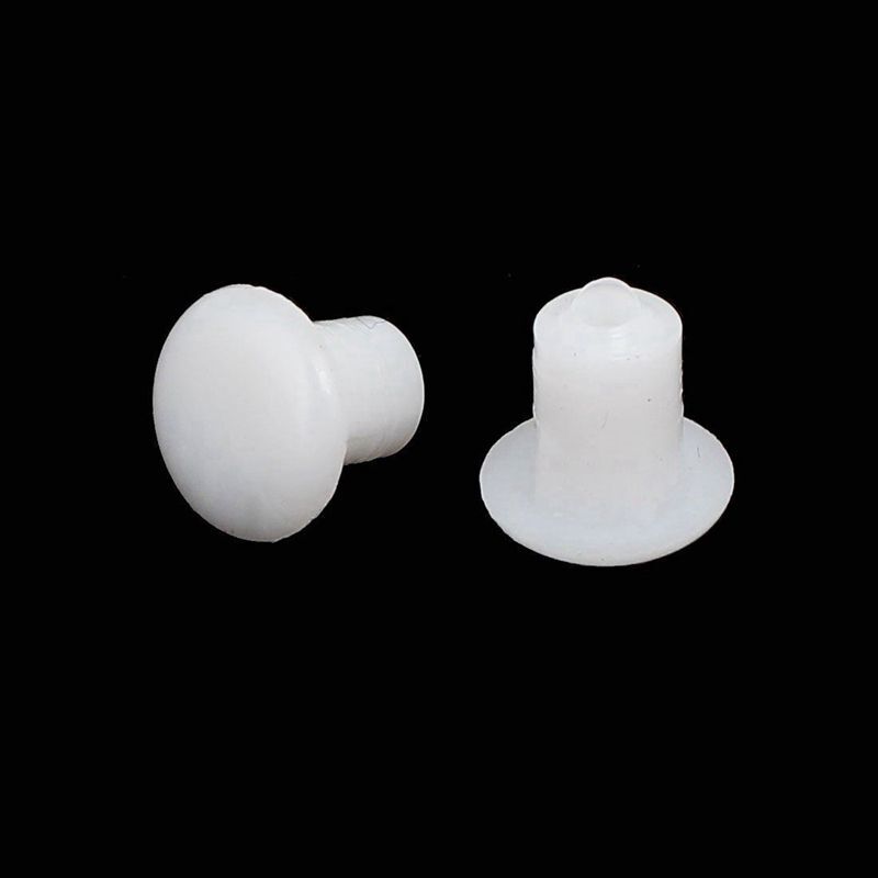 Couvercle rond en plastique blanc pour trou de 5mm de diamètre, 50 pièces