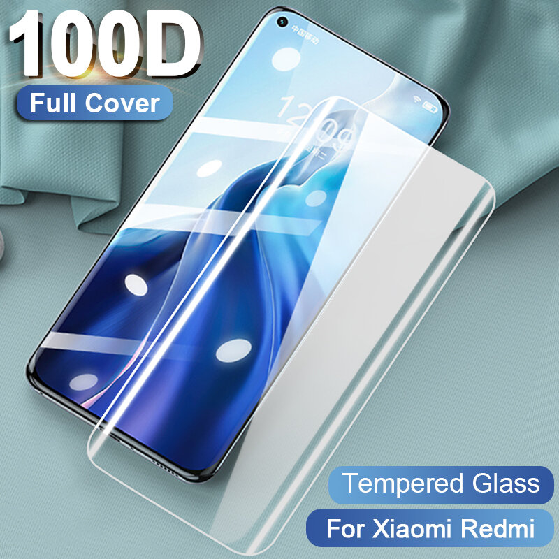 Full Cover Tempered Glass For Xiaomi Redmi Note 10 10S 9S Pro 9A 9C 9 8T 8 7 6 For Mi 10T 9T 9SE Lite Pro Screen Protector Film