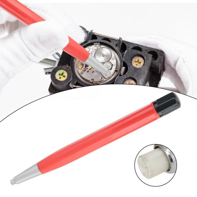 Cepillo de eliminación de óxido para reloj, pluma de fibra de vidrio, latón, acero, herramienta de pulido y limpieza de arañazos, herramienta de reparación de relojes