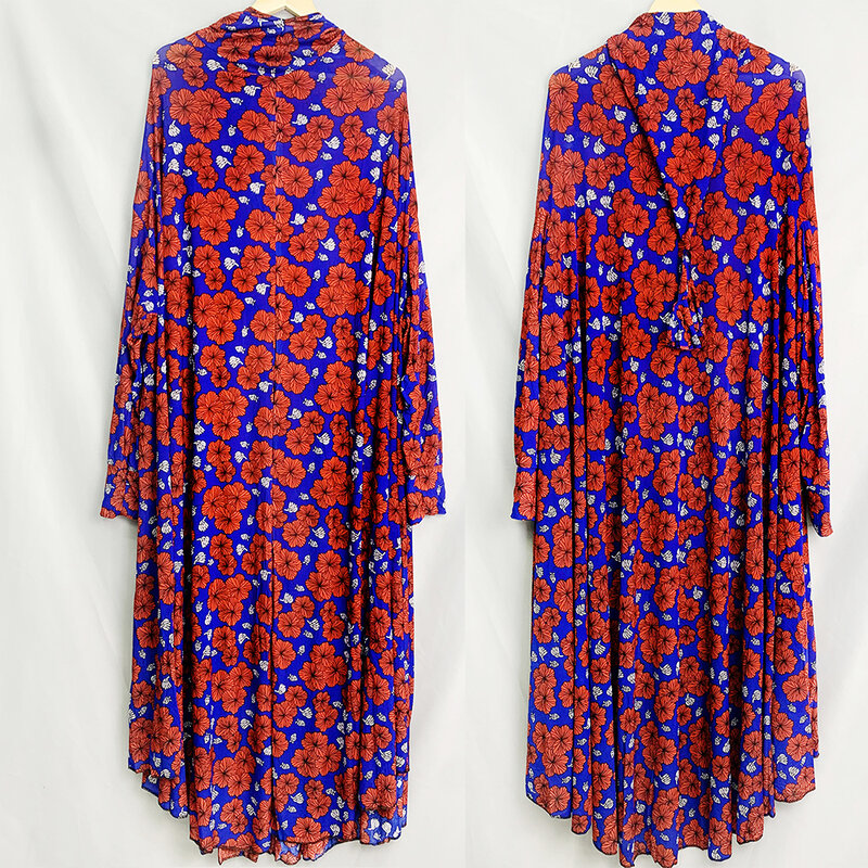 Jilbab Katun Ukuran Plus Pakaian Doa Abaya Longgar Kaftan Baju Doa Muslim Wanita Gaun Panjang Saudi Arabia Gaun Bertudung