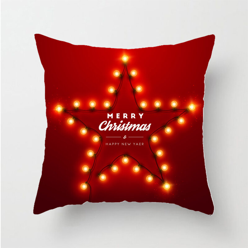 3D 인쇄 크리스마스 심지어 요소 패턴 폴리 에스터 장식 Pillowcases 던져 베개 커버 광장 지퍼 베개 케이스 스타일-3