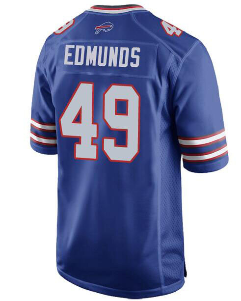 Вышитая Американская футболка Tremaine Edmunds для мужчин, женщин, мужчин, детей, Молодежная Футболка Blue Buffalo