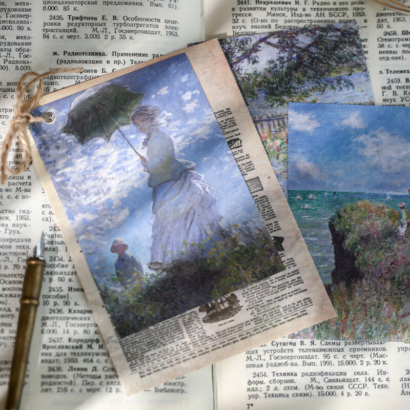 90ชิ้น/ล็อตหลวมการ์ดตกแต่งกระดาษเอกสาร Art ภาพวาดสไตล์ Scrapbooking วัสดุกระดาษเครื่องเขียน Memo Pad