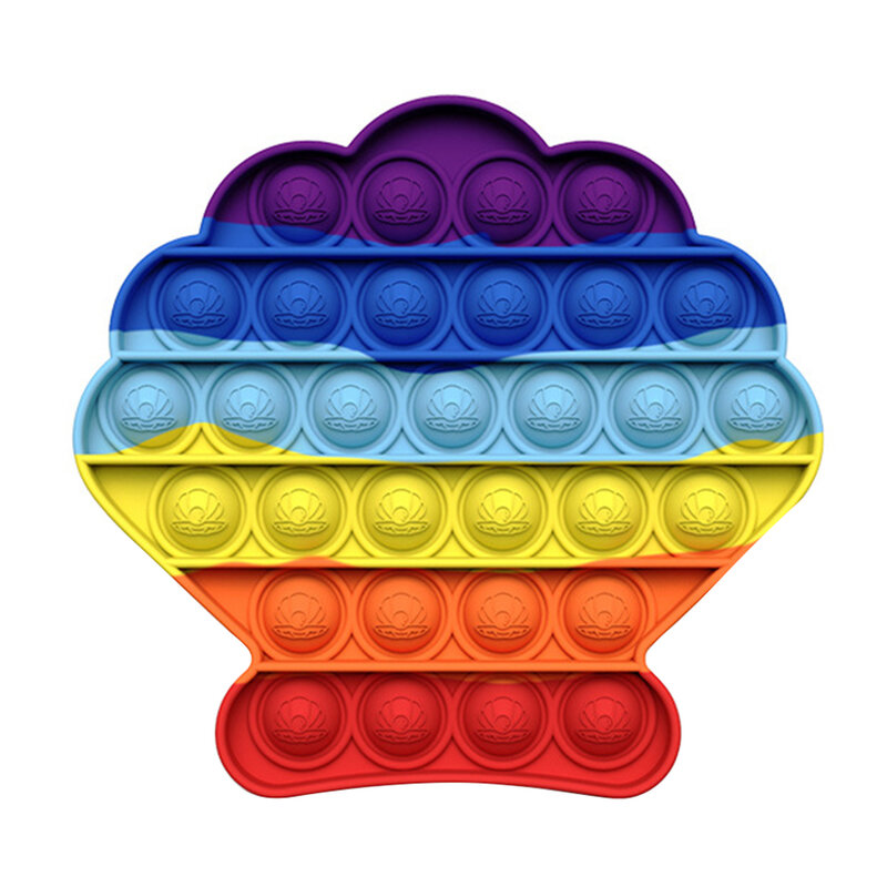 Rainbow Fidget ของเล่นของเล่น Push Bubble Sensory สำหรับออทิสติกความต้องการ Anti-ความเครียดเกมความเครียด Squishy