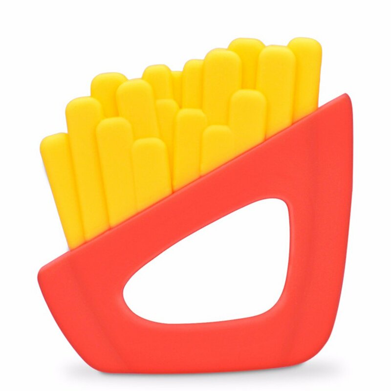 1 pcs Potato Chips Silicone Teething French fries pendants BPA free Baby Jewelry Nursing Toy Baby Chewable Toys