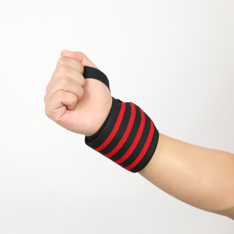 Peso ajustable pulsera para levantamiento elástico envolturas de muñeca vendas para Powerlifting transpirable muñeca apoyo para gimnasio