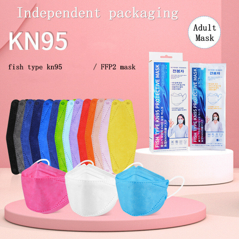 Masque de protection FFP2 pour adultes, à emballage indépendant, produit de protection, certifié CE, Kn95, coréen, 200 pièces
