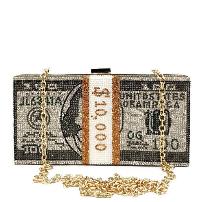 Женская сумка-клатч Boutique De FGG, вечерняя сумочка-клатч с бриллиантами для банкета и вечеринки