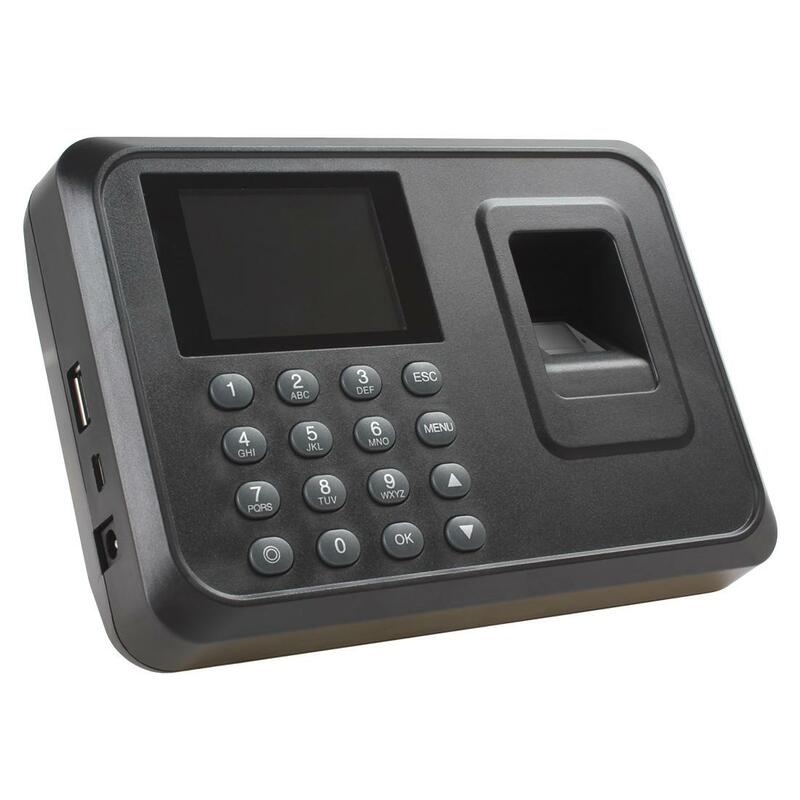 A6 2.4 "TFT Biometric ลายนิ้วมือเข้าร่วมประชุมนาฬิกาพนักงานบันทึกเงินเดือนอุปกรณ์สำนักงาน USB Time Recorder