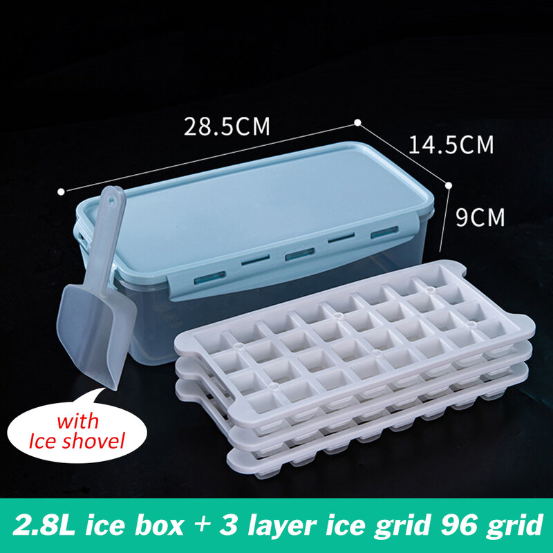 صواني مكعبة الجليد سيليكون أسفل آيس كيوب صندوق تخزين الحاويات مع غطاء خالية من BPA صناع قالب الثلج للمشروبات الباردة بار الملحقات