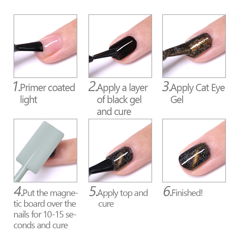 Herramientas magnéticas de ojo de gato, barra de Gel de doble cabeza única, tira de línea curva, diseños 3D para esmalte de Gel, decoración de uñas artísticas