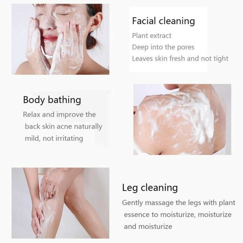 Formaggio sale marino sapone detergente corpo pulizia acari controllo pelle spazzolata olio vegetale prodotti sapone cura Q0S0