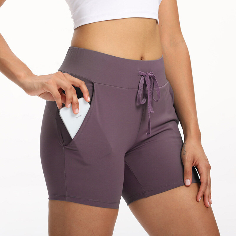Pantalones cortos deportivos de realce para mujer,sin costuras,de cintura alta,ajustados,con Control de barriga,para gimnasio #Green 