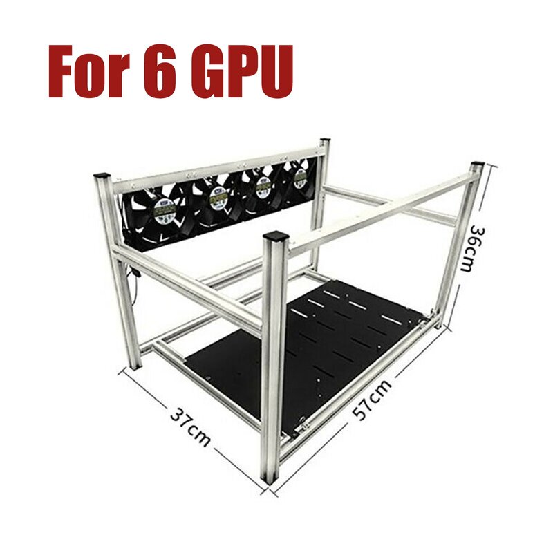 Carcasa apilable de aluminio 6/8/12 GPU para minería al aire libre, marco de ordenador para BTC ETH, soporte de aparejo, marco abierto, funda GPU, novedad de 2021