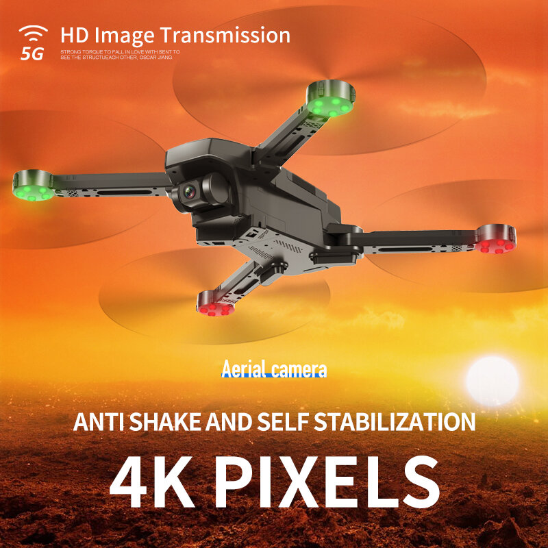 Dron con zoom 4K, cámara aérea HD profesional, Antivibración, Esc, 2000m, grande, 4 ejes, GPS, control remoto, avión quadrotor