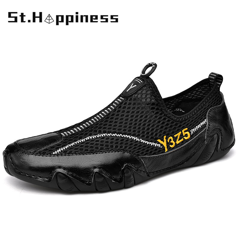 2021 New Summer Octopus No Tie Men's Mesh Casual Shoes Fashion Loafers Lightweight Driving Shoess Outdoor Non-Slip Walking Shoes