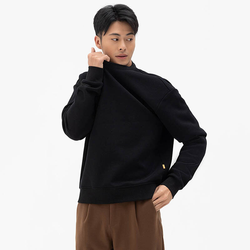 Youpin SKAH-Sudadera con capucha para hombre, ropa de calle gruesa y holgada, jersey de cuello redondo, Color sólido, Otoño e Invierno