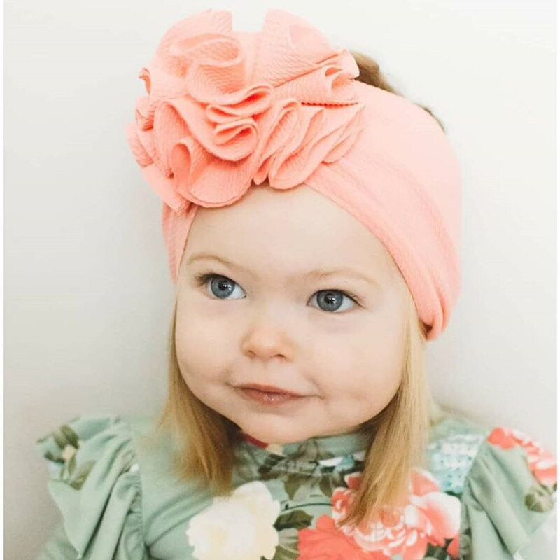 Faixa de cabelo turbante para meninas, faixa de cabeça feminina para recém-nascidos com nó
