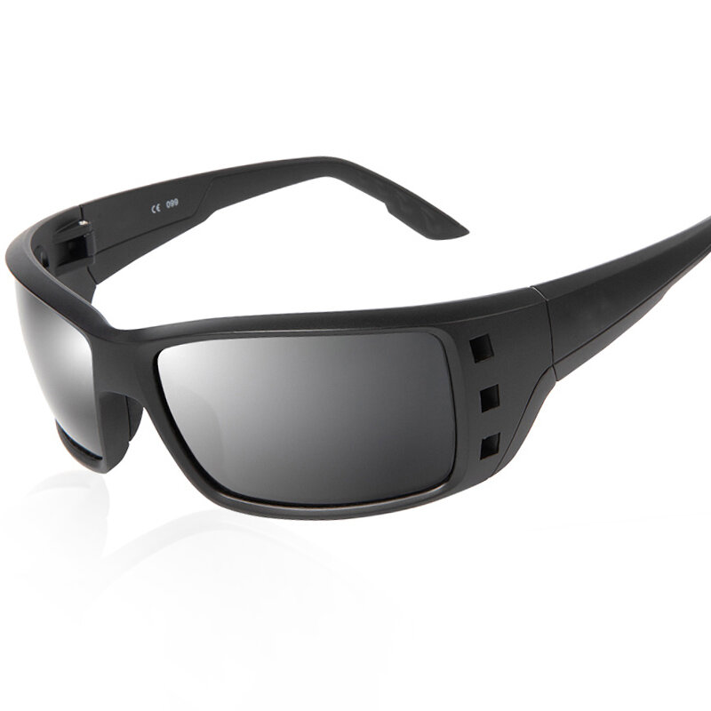 Солнцезащитные очки Мужские поляризационные, зеркальные квадратные солнечные аксессуары для вождения, брендовые дизайнерские, для рыбалк...