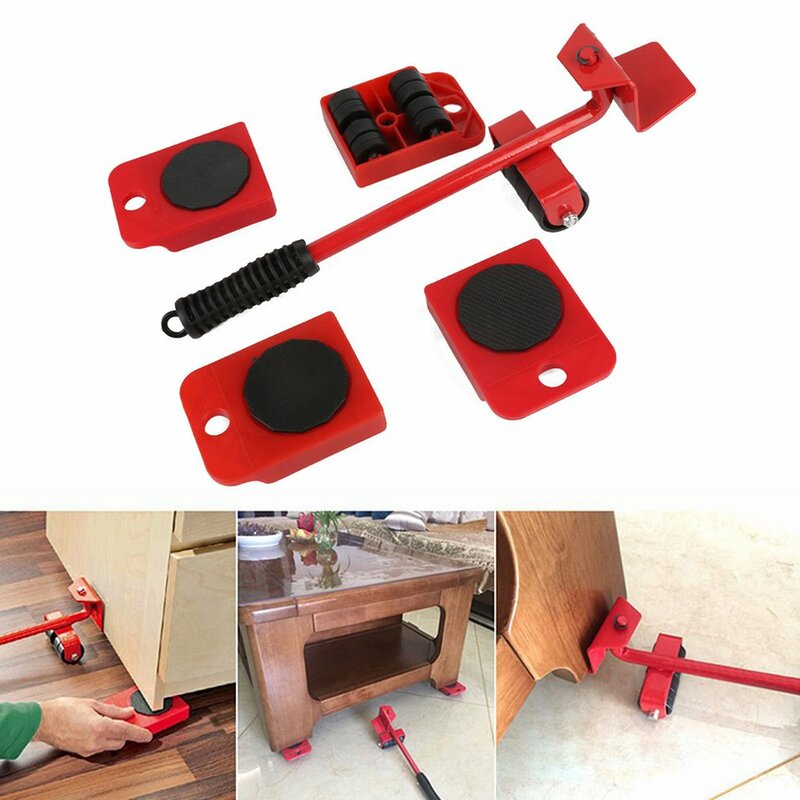 Cinco-peça conjunto prático movedor de móveis para objeto pesado mover conveniente ferramenta de ferragem