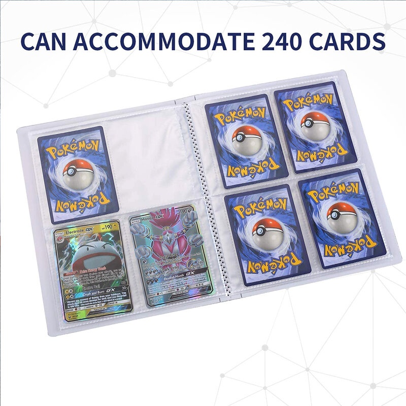 Livre de cartes Pokemon, 240 pièces, dessin animé, jeu de cartes, porte-dossier, collection, Pikachu, jouets pour enfants, cadeau