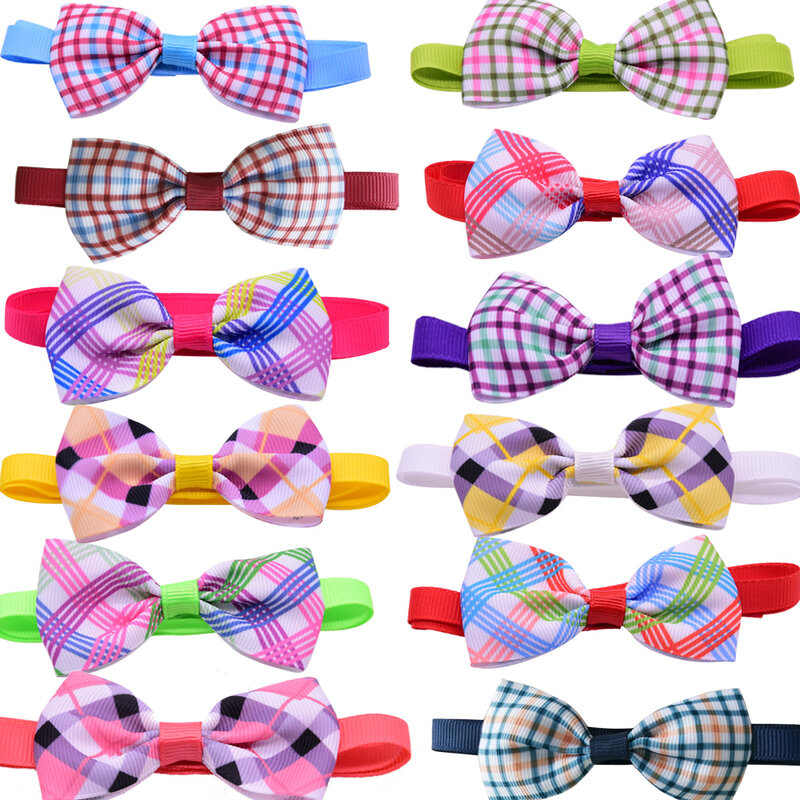 ขายส่ง100Pcs Pet Dog Cat Bow Collar สัตว์เลี้ยง Bows ลูกสุนัขแมวโบว์ผูกโบว์ Tie เนคไท Samll-สุนัขสัตว์เลี้ยง cat Grooming Supplies