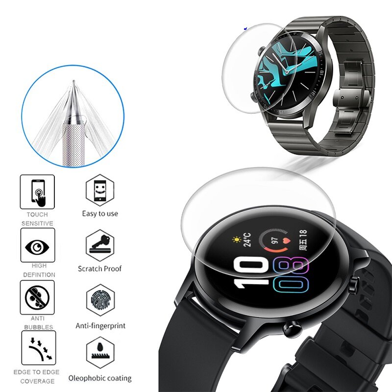 2pcs Hydrogel Protective Film for Huawei Watch GT 2e 2 Pro 46MM 42MM (Not Glass) Screen Protector Protection Foil