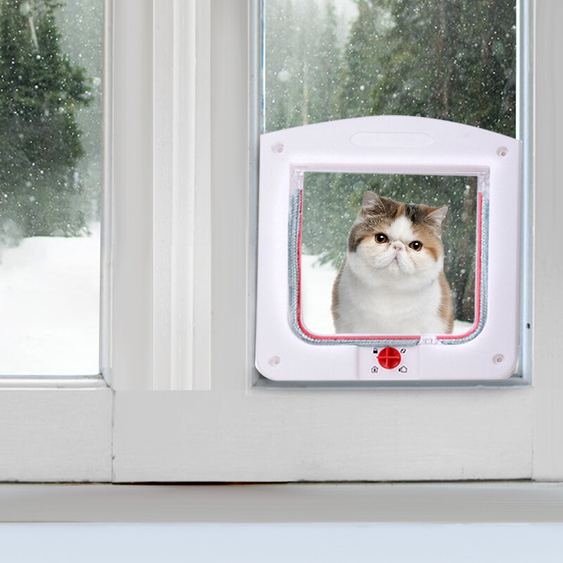 Protector de seguridad plegable automático para mascotas, suministros de seguridad para mascotas, Kit de puerta para gatos y gatos pequeños, para montar en la pared, 2021