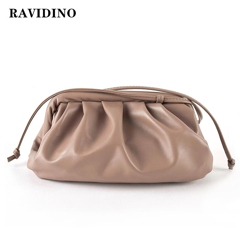 Bolsa para mulheres saco de nuvem de couro macio bolsa de ombro único slant dumpling bolsa bolsa dia embraiagens saco do mensageiro
