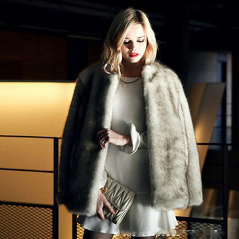 Casaco De Pele – veste en fourrure artificielle De vison pour femme, vêtement d'extérieur doux, mode automne/hiver, taille S/4Xl, D506