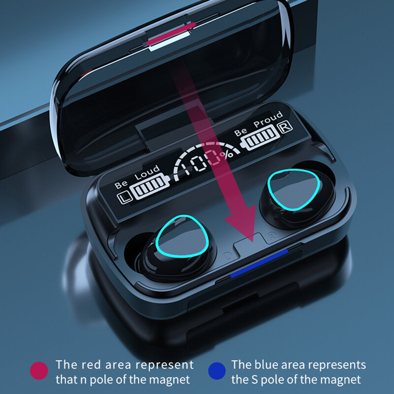 Écouteurs sans fil Bluetooth 5.1 tws, antibruit pour Gamer, avec Microphone, affichage LED HiFi