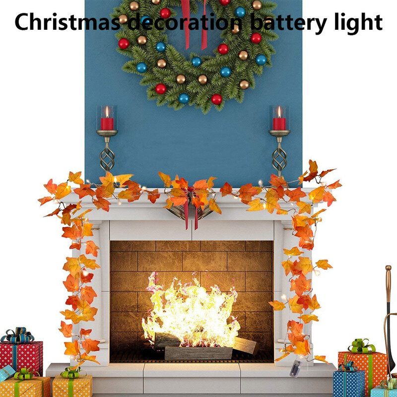Guirnalda de luces de arce con batería para decoración de fiestas navideñas, 10/20/40 LED, envío directo, novedad