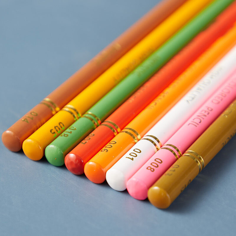 Ensemble de crayons de couleur solubles dans l'eau, 24 crayons de couleur professionnels, pour aquarelle, dessin, peinture, peint à la main, fournitures scolaires