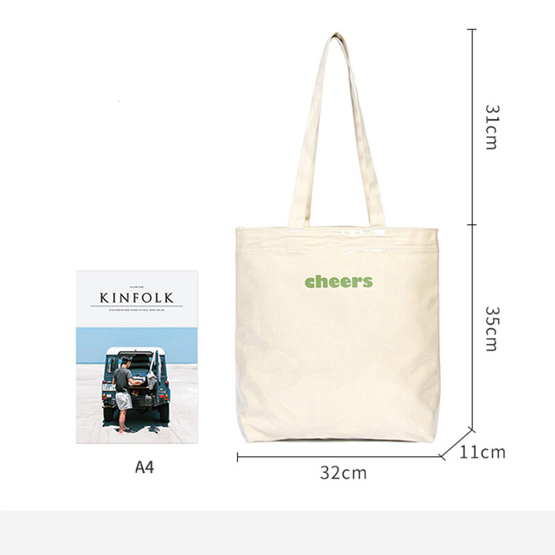 2020 Summer Portable Shopping Bag Large Capacity Transparent PVC Casual Work Tote Handbag Waterproof Outdoor Beach Shoulder Bags