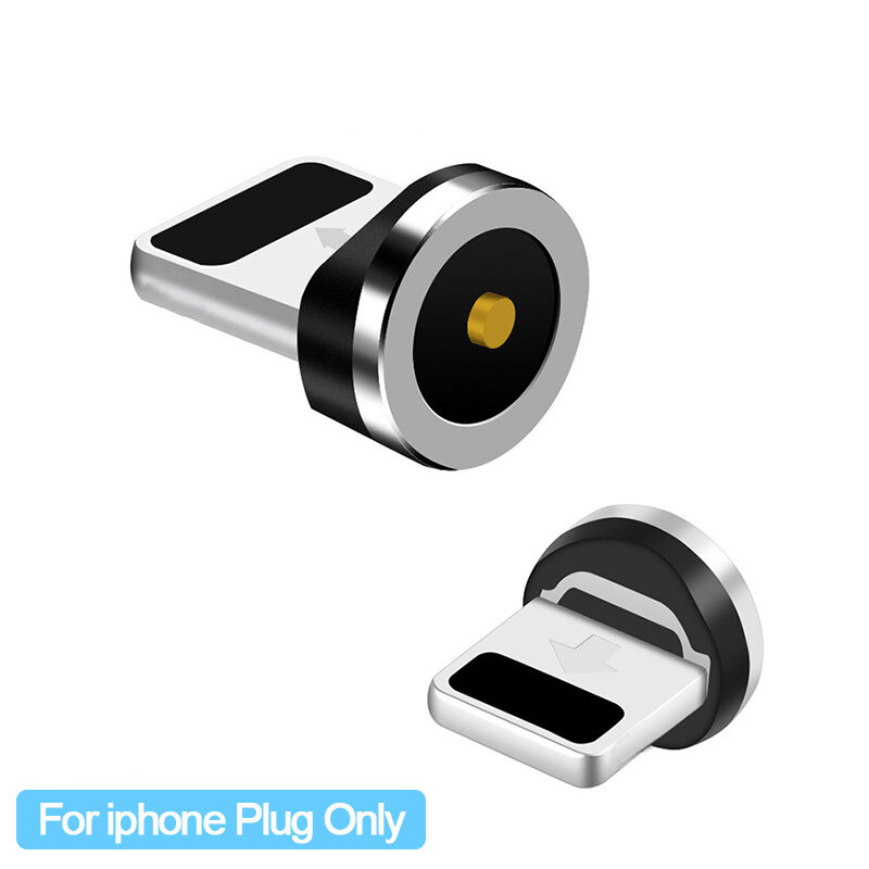 Round Magnetic Cable plug Micro USB / Type C / 8 Pin Adapter（Only Magnetic Plug）Magnet Cabo Connector Dust Plugs