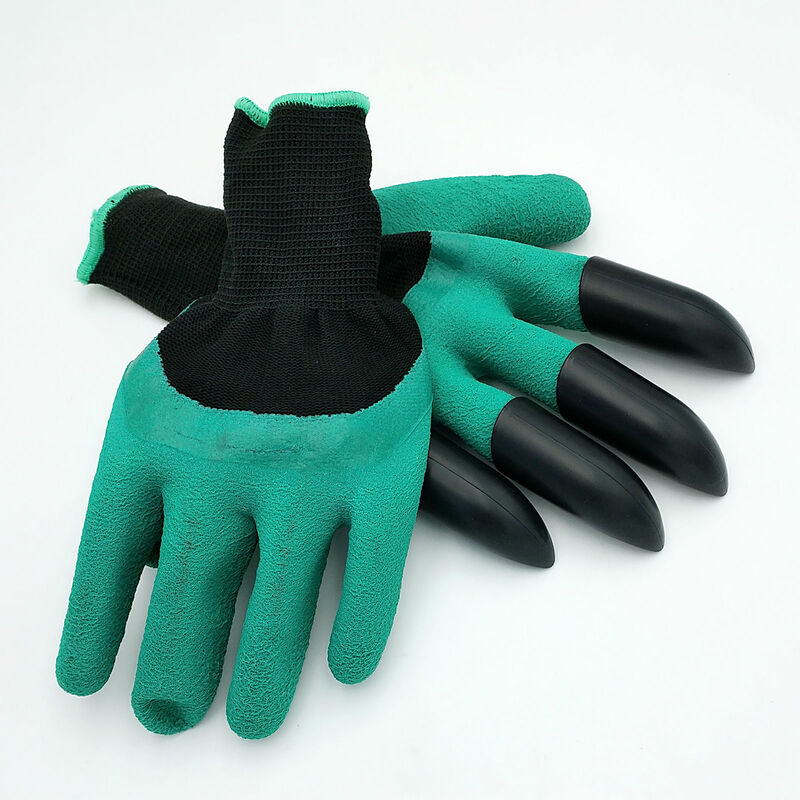 Garden Gloves With Fingertips Rubber and ABS Claw Quick Easy to Dig and Plant Safe Pruning Gloves Mittens Digging Gloves