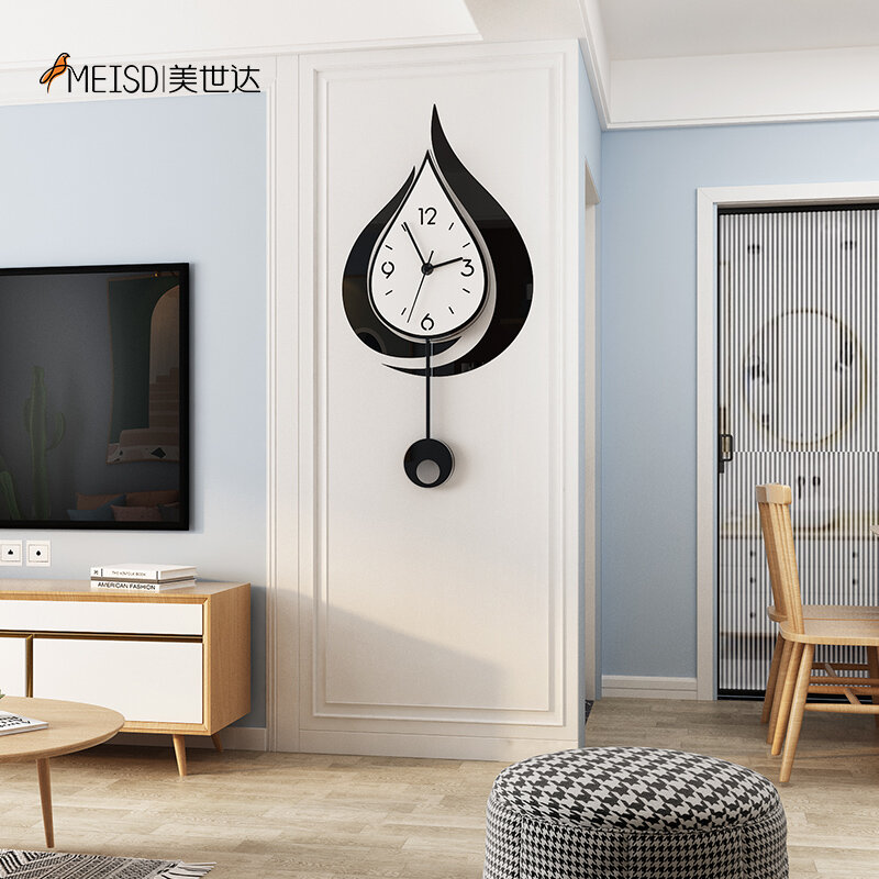 Relógio de parede moderno, design nórdico, decoração de casa, sala de estar, cozinha, quarto, criativo tradicional, pêndulo, mecanismo de arte