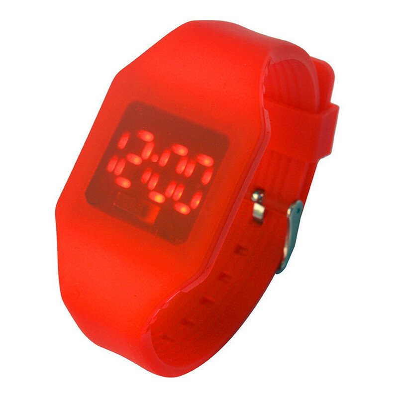 Reloj Digital deportivo para niños y niñas, correa de silicona, electrónico, Unisex